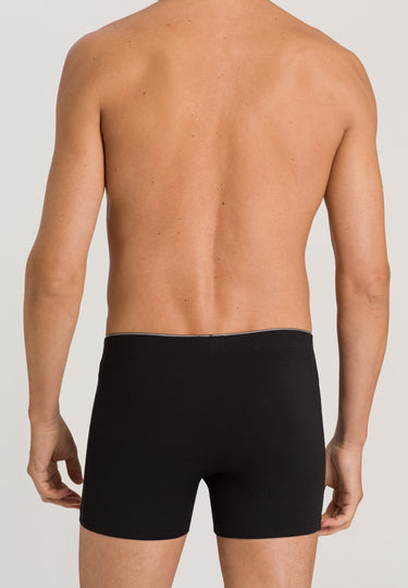73090 Cotton Superior Long Leg Boxer Brief - 199 Black